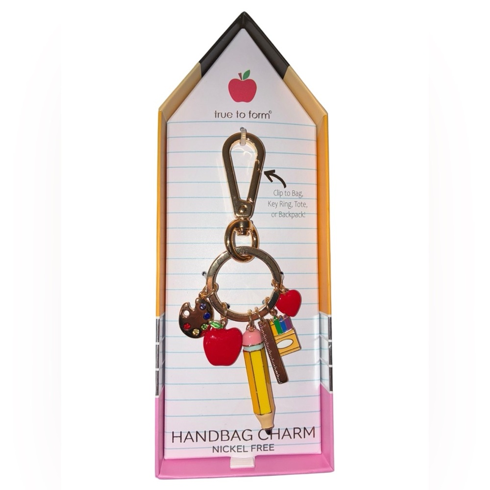 TRUE TO FORM Back to School Education-Theme Keychain and Bag/Purse Charm NEW NWT